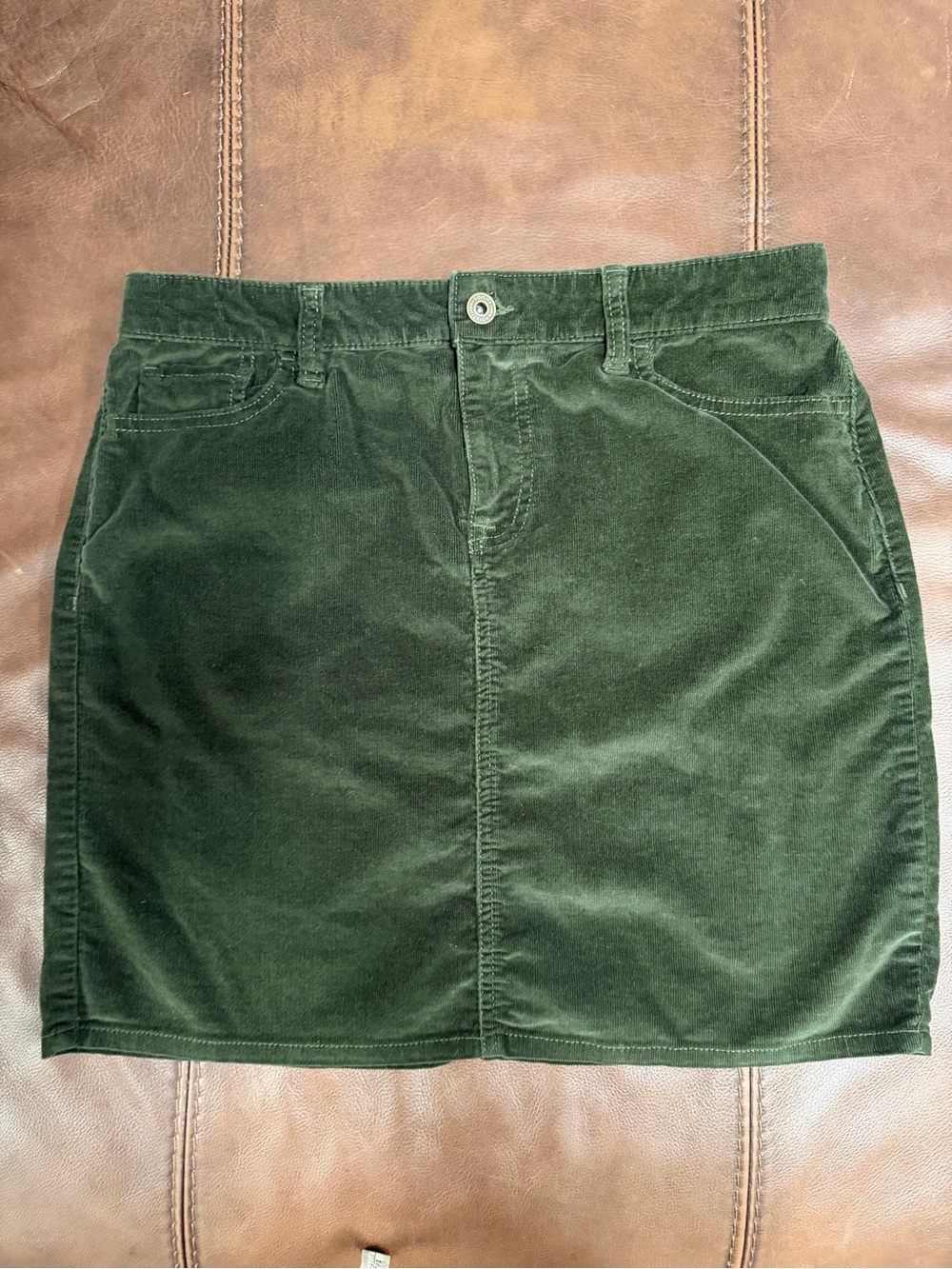 Tommy Hilfiger sz 6 Dark Green Corduroy Mini Skirt EUC #107